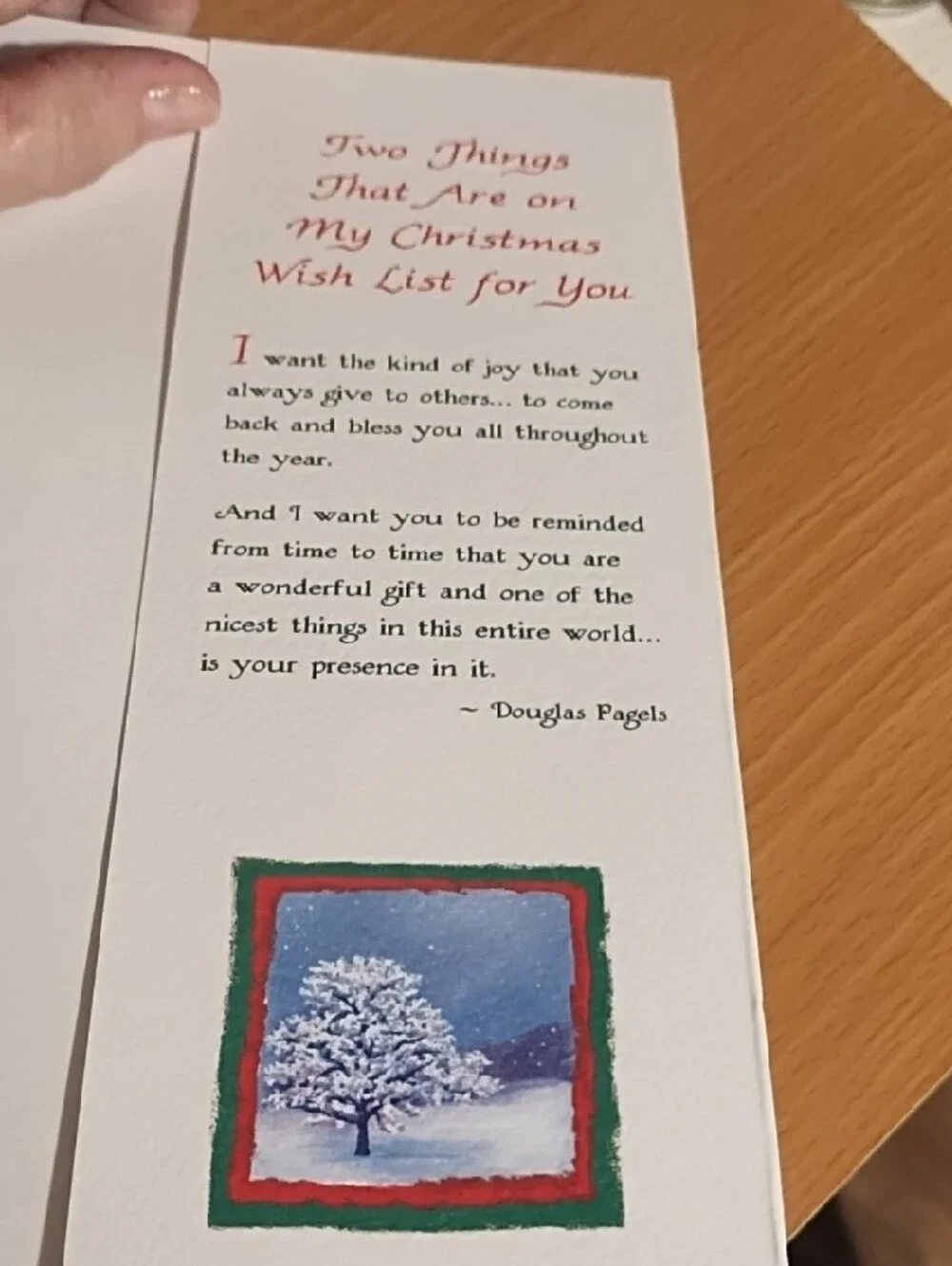 A Special Christmas Blessing Just for You - Douglas Pagels (Red) VGC Paperback.